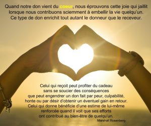 Quand notre don vient du coeur…